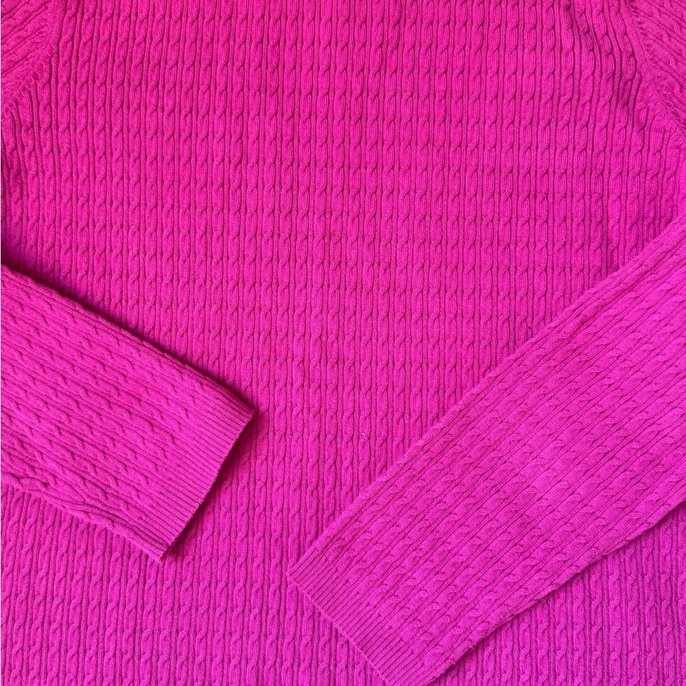 Charter Club Fuchsia Turtleneck Sweater - Picture 2 of 4
